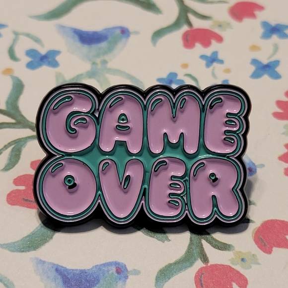 Game Over Enamel Pin - Picture 7 of 8